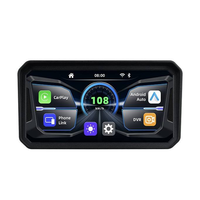 Soporte Magnético para Moto con Pantalla Inalámbrica Carplay de 6.25 Pulgadas, Navegación para Motocicleta, Grabación Dual Delantera y Trasera
