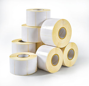 กระดาษสติกเกอร์ 50x60 มม. 50x30 มม. 50x140 มม. 4x6 นิ้ว สีขาว สำหรับเครื่องพิมพ์ความร้อนในซูเปอร์มาร์เก็ต - Product Image 1