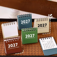 Mini calendrier de bureau personnalisé promotionnel avec impression sur mesure, calendrier de poche à feuilles mobiles, petit calendrier 2027