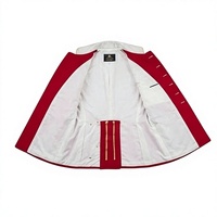 Tunique de cérémonie rouge pour homme, style uniforme, pour défilé formel, vêtement extérieur personnalisé