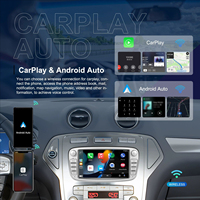 Radio Mobil Layar Sentuh 7 Inci untuk Ford Focus Mondeo Plug and Play Carplay Bluetooth Navigasi Kamera Mundur Pemutar Terintegrasi
