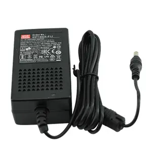 Adaptador de fonte de alimentação média bem GST18A24-P1J 18w 24v 0.75a