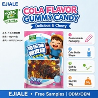 Popular Cola Flavor Bottle Gummy Candy 98g Soft Chewy Sweet Soda Taste Sugar Custom Private Label Wholesale