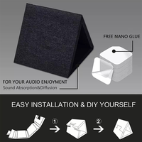 Panneau Diffuseur Acoustique Moderne Écologique de Haute Qualité avec NRC 0.55 pour Murs Domestiques et Solutions de Design Graphique