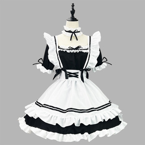 Classic Black And White Maid Outfit Cosplay Costume For Anime Role Play Performance Dress Winter 2022 - Product Image 1
