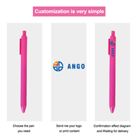 Stylo Gel Couleurs Bonbon Rose Jaune Bleu Noir Blanc Multicolore 0.5mm 1.0mm, Stylos Plastique Personnalisés en Caoutchouc Souple avec Impression Logo