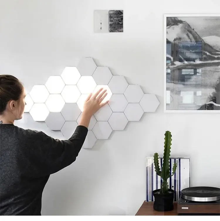 Removable Wall Lamp Quantum Modular Touch Hexagon White Led Night Light