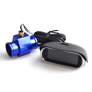 Jauge de température <span class=keywords><strong>d</strong></span>'<span class=keywords><strong>eau</strong></span> numérique 12V 24V + capteur de température <span class=keywords><strong>d</strong></span>'<span class=keywords><strong>eau</strong></span> avec connecteur de tête de capteur, capteur de tuyau, adaptateur de tuyau de radiateur 1/8NPT - Product Image 1