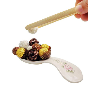 Pinzas de Cocina de Bambú con Logotipo Personalizado 2024, Pinzas para Tostar - Product Image 3