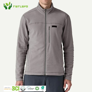 Eco Friendly Winter Stand Collar Designer <b>Jacket</b> Men Outwear <b>Casual</b> Windproof Full Zip Pocket <b>Lightweight</b> Windbreaker Fleece - Product Image 1