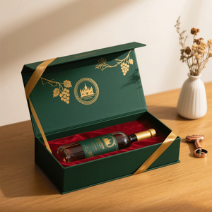 Premium High End Rígida Papelão Magnético Caixa De Presente Logotipo Personalizado Satin Inserir Atacado Embalagem De Luxo Itens De Vinho Caixa De Presente - Product Image 1