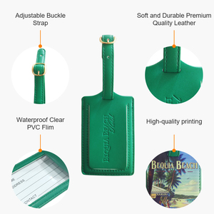 לוגו מותאם אישית דפוס סובלימציה דרכון כיסוי ותג מטען סט דרכון עור pu - Product Image 3