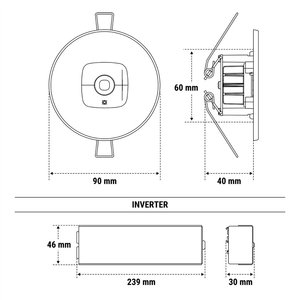 Faro di Emergenza Beghelli 15 Cm Larghezza 21 Cm Altezza 6 Cm Profondità 0,3 Kg Peso - Product Image 2