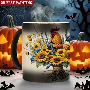 Magic Color Changing <b>Ceramic</b> <b>Mug</b> 11oz Frosted Black Heat Sensitive Drinking Cup For Office Daily Use - Product Image 6