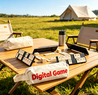 Rummikub Brettspiel, Israelisches Mahjong, Zahlenstein-Spiel, Faltbares Plastikspielzeug für Eltern und Kinder, Lehrreiches Denkspiel