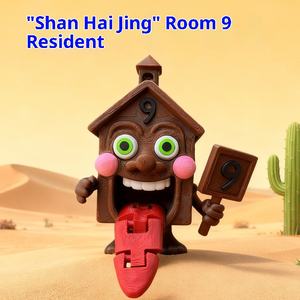 Figura Mitológica de Lengua Larga Impresa en 3D, Juguete Artístico de Plástico Inspirado en el Shan Hai Jing, Regalo Creativo Decorativo - Product Image 4