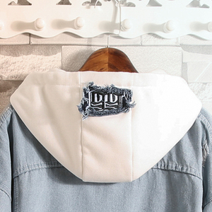 <span class=keywords><strong>Veste</strong></span> à capuche <span class=keywords><strong>en</strong></span> <span class=keywords><strong>jean</strong></span> personnalisée à la mode pour hommes <span class=keywords><strong>Veste</strong></span> <span class=keywords><strong>en</strong></span> <span class=keywords><strong>jean</strong></span> <span class=keywords><strong>en</strong></span> coton décontractée avec patchs - Product Image 6