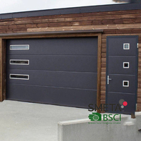 Porte de garage sectionnelle moderne isolée en aluminium Andexin, commande automatique à distance pour villa