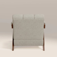 Fauteuil d'appoint moderne avec accoudoirs, inclinable, en tissu et bois, pour chambre à coucher, salon, bureau à domicile