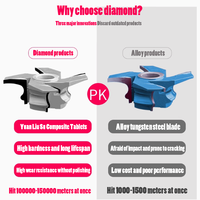 Pisau Pahat Tangga Berbahan PCD Diamond YUFU Tanpa Lapisan, Alat Pertukangan Kayu dengan Penggilingan Konvensional, Kustomisasi ODM/OEM
