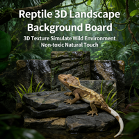 Tablero de Fondo 3D para Terrario de Reptiles, Textura de Roca Natural, Ligero, Impermeable, Decoración para Hábitat de Tortugas y Lagartos, Suministros para Reptiles