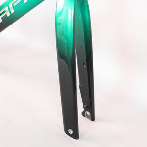 Cadre de vélo de route à disque en fibre de carbone T1000 super léger <span class=keywords><strong>vert</strong></span> transparent YS728, patte de dérailleur TT-R18 UDH, filetage T47, <span class=keywords><strong>pneu</strong></span> max. 32C - Product Image 2