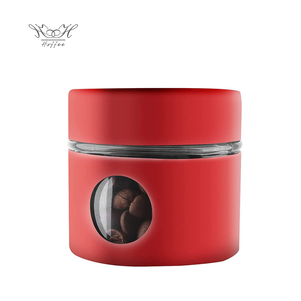 red coffee container