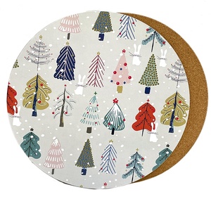 Tovagliette stampate a sublimazione stampate personalizzate in legno Mdf tovagliette di <span class=keywords><strong>natale</strong></span> per tavolo da pranzo di lusso - Product Image 3