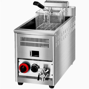 Commercial Single Tank Deep <strong>Fryer</strong> 6L 12L Gas <strong>Fryer</strong> For Fries &amp; Chicken On Sale - Product Image 1