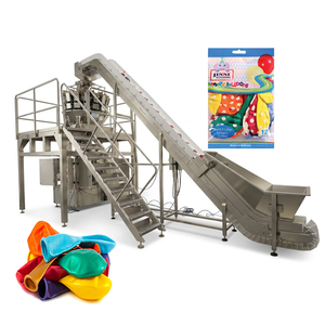 Fully Automatic Balloon Packaging Machine Weighing Counting Pouch-Feeding <b>Stand</b>-Up Pouches PE Bag M-Strip Bags Zipper Capable of - Product Image 1