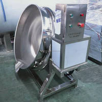 Type inclinable grande capacité capacité usine de transformation des aliments pot à sandwich au riz à la vapeur bouilloire à double paroi pour légumes et viande avec mélangeur