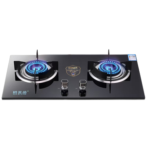 Table de cuisson à gaz encastrable double brûleur à allumage électronique et surface vitrocéramique pour usage domestique – Offre spéciale - Product Image 2
