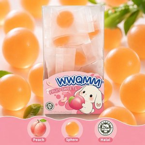 ลูกอมผลไม้เนื้อนุ่ม WWQMM ทนทาน ป้องกันความชื้น บรรจุแยกชิ้น กล่อง 100 กรัม เหมาะสำหรับเป็นของว่าง ลูกอมกัมมี่แบบเป็นก้อน - Product Image 3