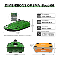 Bateau sans pilote SMA Iboat-06 pour la cartographie topographique sous-marine, vision nocturne