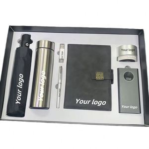 Ensemble exclusif de parapluie automatique, stylo en métal et carnet en cuir PU pour femmes, idéal pour les événements promotionnels de Noël - Product Image 5