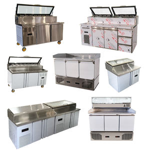 <span class=keywords><strong>Comptoir</strong></span> Réfrigéré Commercial à 2 Portes en Verre et Marbre pour Salades, <span class=keywords><strong>Pizzas</strong></span> et Bar à Salades - Product Image 1