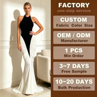 Robe de soirée longue Vernalux 2026 élégante pour femme, col licou, drapée, coupe ajustée, sans manches, longueur ras du sol, haute qualité