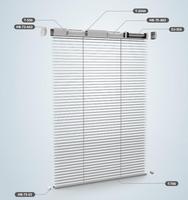 Stores plissés horizontaux traditionnels sur mesure, design uni, durables, imperméables, pour fenêtres françaises