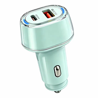 Harga Pabrik Charger Mobil Dual USB A+C Port PD QC3.0 Pengisian Cepat Charger Mobil USB Type C untuk Ponsel