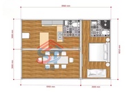 Casa Prefabricada de 20 Pies, Casa Modular Prefabricada, Dormitorio de Bajo Costo para Obras de Construcción