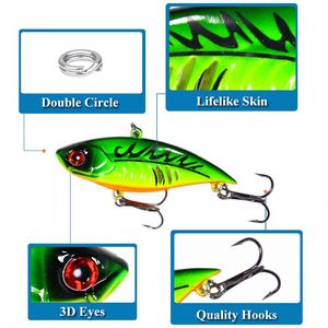 Señuelos VIB de 11g y 65mm, de plástico duro, tipo crankbait, de hundimiento, para pesca de lubina, trucha, crappie, lucioperca, y otros peces de agua salada, de largo alcance. - Product Image 3
