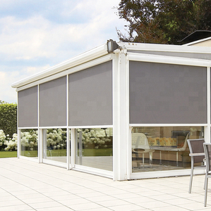 Stores roulants motorisés, pour l'extérieur, imperméable, coupe-vent, pare-soleil, écran à fermeture éclair, pour balcon - Product Image 1