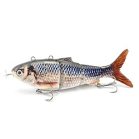 Leurre de pêche robotisé intelligent, rechargeable par USB, nageur automatique, appât électronique multi-articulations, pratique
