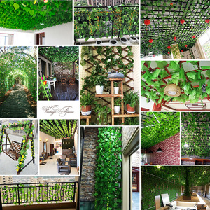 Feuilles <span class=keywords><strong>de</strong></span> vigne artificielles en rotin, lierre, feuilles <span class=keywords><strong>de</strong></span> vigne persistantes, plantes Pothos, fausses plantes en plastique résistantes aux UV pour plafond, maison et jardin - Product Image 3