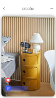 Table basse ronde de rangement en plastique ABS de style nordique moderne, 3 niveaux empilables pour salon et chambre à coucher