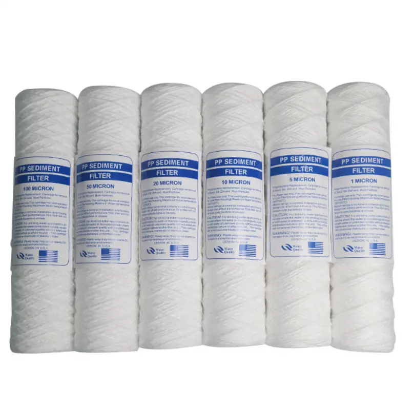 Zhilv OEM PP core string wound filter element 5 10 30 micron corrugated polypropylene filter cartridge