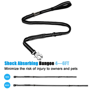 OEM/ODM Luxury Solid Pet <strong>Dog</strong> Leash Comfortable Soft Padded Handle Reflective Adjustable Eco-Friendly Nylon Elastic Bungee Rope - Product Image 3