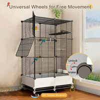 Cage à oiseaux de grande taille en gros pour perroquets, cage robuste en métal ventilée pour usage extérieur, cage géante pour perroquets
