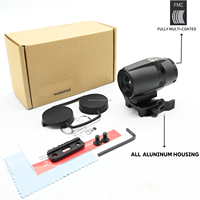 Tactical 3X22mm Magnifier Prism Scope with Aluminum Housing Quick Release Mount 380g for Hunting