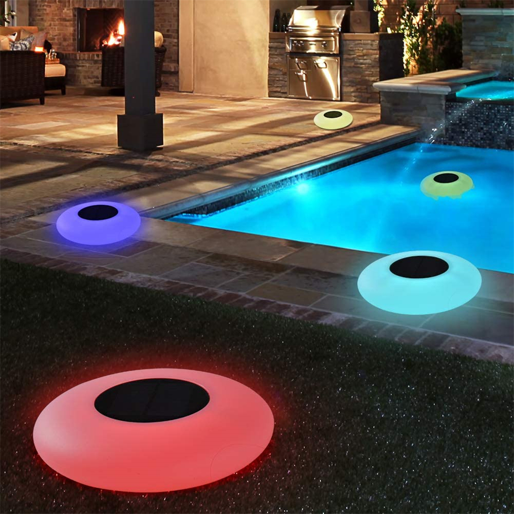 Factory Wholesale Solar Powered IP67 Waterproof 16 Colors Changing Floating Lamp Outdoor Party Garden Pond Swimming Pool Lights